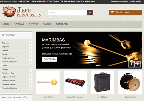 tienda online jeff percussion